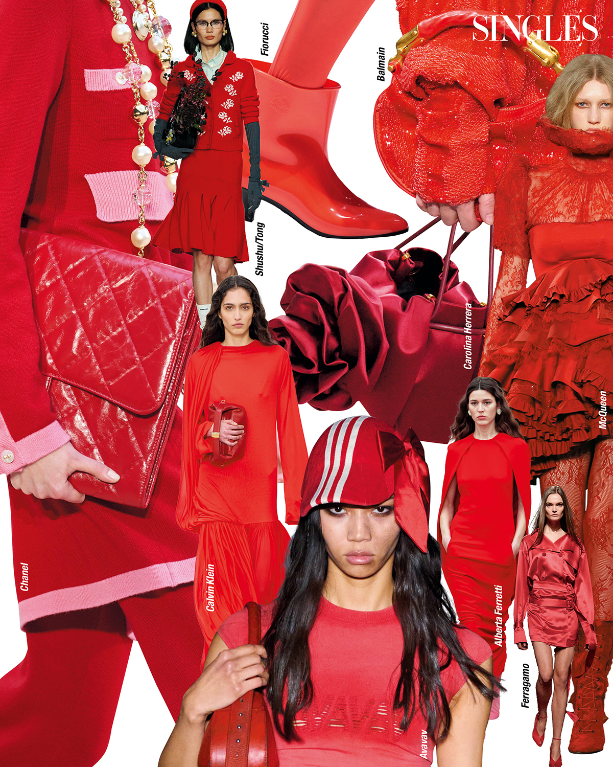 레드 컬러의 패션 이미지, 레드컬러의 의상